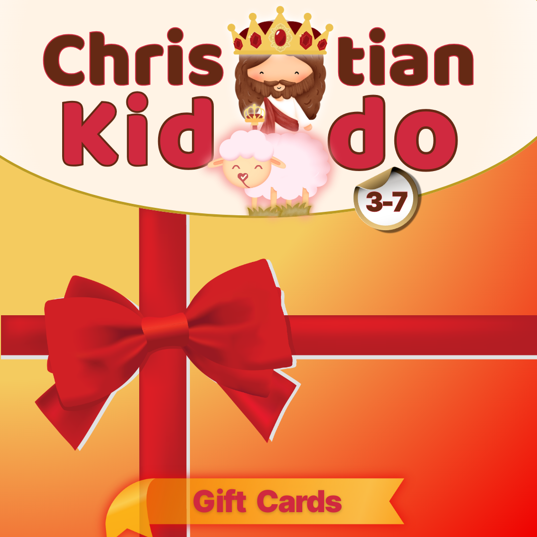 βChristian Kiddo Gift Card featuring a red ribbon and bow with the Christian Kiddo 3β7 logo, leading customers to the official gift card page.β