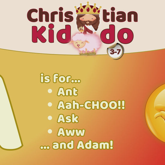 Illustrated story video introducing the Phewie-Power Family, the uppercase letter A, and the meaning of Phewie-Power within the Christian Kiddo learning world, with subtitles.